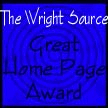 the Wright Source Great Homepage Award